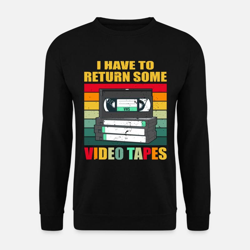 Video Cassette Tape Nineties Gift - Unisex Sweatshirt - black