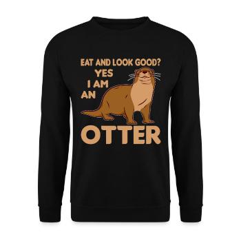 Otter Water Marten Marten Marten - Unisex Sweatshirt - black - Front - Alina (178cm) & Michal (187cm)