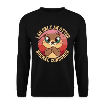 Otter Water Marten Marten Marten - Unisex Sweatshirt - black - Front - Alina (178cm) & Michal (187cm)