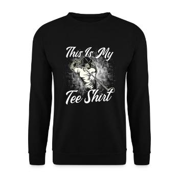 This is my T-shirt for golfers - Unisex Sweatshirt - black - Front - Alina (178cm) & Michal (187cm)