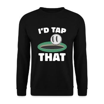 I would type this for golfers - Unisex Sweatshirt - black - Front - Alina (178cm) & Michal (187cm)