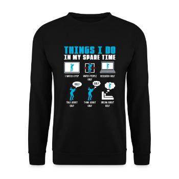 Ce que je fais pour les golfeurs pendant mon temps libre - Sweat-shirt Unisexe - noir - Devant - Alina (178cm) & Michal (187cm)