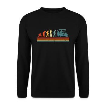 Golfer Golf Cart Evolution Pour les golfeurs - Sweat-shirt Unisexe - noir - Devant - Alina (178cm) & Michal (187cm)
