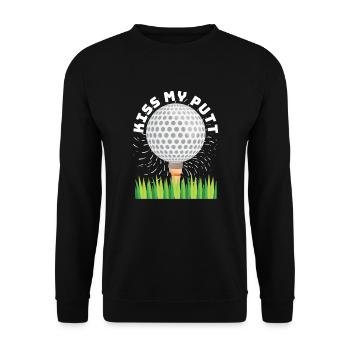 Kiss My Putt pour les golfeurs - Sweat-shirt Unisexe - noir - Devant - Alina (178cm) & Michal (187cm)