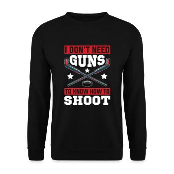 Ich Brauche Keine Waffen, Um Zu Wissen, Wie Man - Unisex Pullover - Schwarz - Vorne - Alina (178cm) & Michal (187cm)