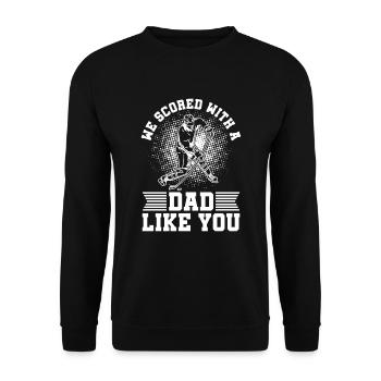 We worked with a father like you for - Unisex Sweatshirt - black - Front - Alina (178cm) & Michal (187cm)