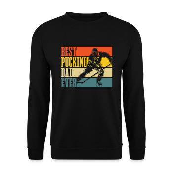 Bester Verdammter Vater Aller Zeiten Für - Unisex Pullover - Schwarz - Vorne - Alina (178cm) & Michal (187cm)