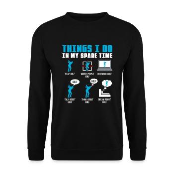 Ce que je fais pour les golfeurs pendant mon temps libre - Sweat-shirt Unisexe - noir - Devant - Alina (178cm) & Michal (187cm)