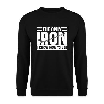 Ce que je fais pour les golfeurs pendant mon temps libre - Sweat-shirt Unisexe - noir - Devant - Alina (178cm) & Michal (187cm)