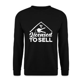 Licence de vente à des agents immobiliers - Sweat-shirt Unisexe - noir - Devant - Alina (178cm) & Michal (187cm)