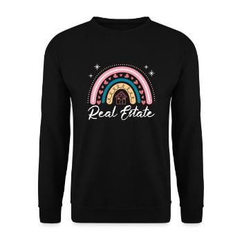 Propriétés pour agents immobiliers - Sweat-shirt Unisexe - noir - Devant - Alina (178cm) & Michal (187cm)