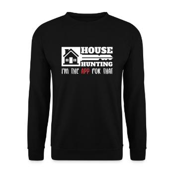 Recherche d’appartements pour les agents immobiliers - Sweat-shirt Unisexe - noir - Devant - Alina (178cm) & Michal (187cm)