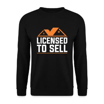 Licence de vente à des agents immobiliers - Sweat-shirt Unisexe - noir - Devant - Alina (178cm) & Michal (187cm)