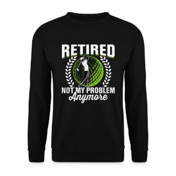 Le golfeur à la retraite n’est plus mon problème - Sweat-shirt Unisexe - noir - Devant - Alina (178cm) & Michal (187cm)