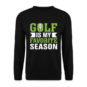 Golf Is My Favorite Season Golfspieler - Unisex Pullover - Schwarz - Vorne - Alina (178cm) & Michal (187cm)