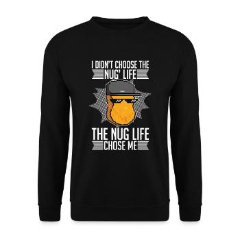 Nug Life a choisi Mich Nugget Lover Nugget Nuggets de poulet - Sweat-shirt Unisexe - noir - Devant - Alina (178cm) & Michal (187cm)