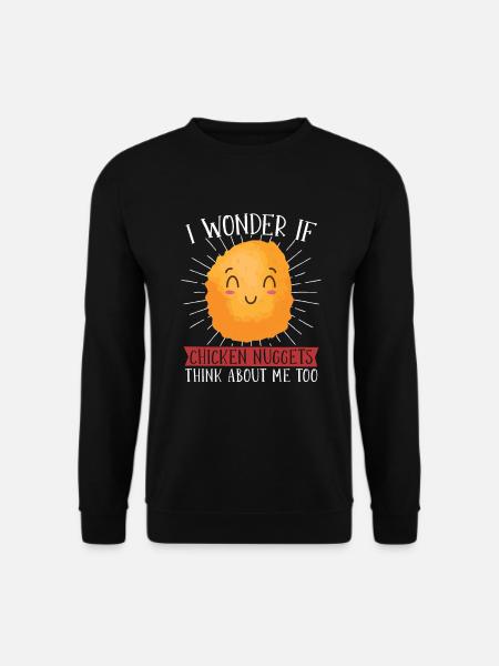 Ask me if Nuggets Nugget Lover Chicken - Unisex Sweatshirt - black