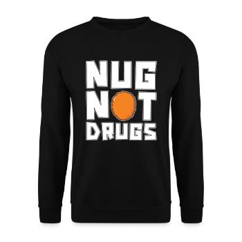 Nug, No drugs, Nugget lovers, - Unisex Sweatshirt - black - Front - Alina (178cm) & Michal (187cm)