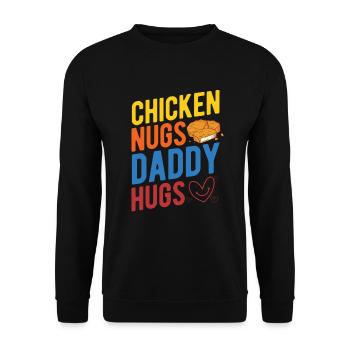 Nugs de poulet Daddy Nugget Lover Nuggets de poulet Nuggets - Sweat-shirt Unisexe - noir - Devant - Alina (178cm) & Michal (187cm)