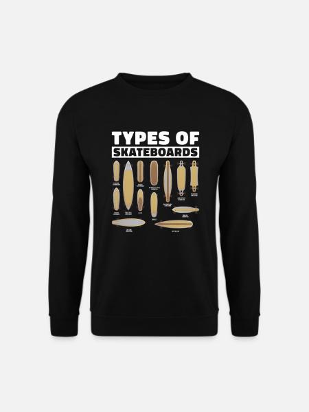 Arten Von Skateboards Für Skateboarder - Unisex Pullover - Schwarz