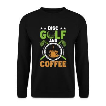 Amateurs de disc golf et de café sportif - Sweat-shirt Unisexe - noir - Devant - Alina (178cm) & Michal (187cm)