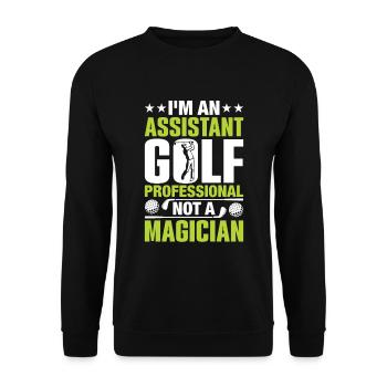 Dans le Un assistant professionnel de golf pas un magicien - Sweat-shirt Unisexe - noir - Devant - Alina (178cm) & Michal (187cm)