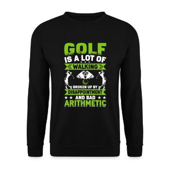 Golf Is A Lot Of Walking Golfer - Unisex Sweatshirt - black - Front - Alina (178cm) & Michal (187cm)
