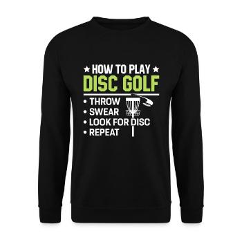 How to Play Disc Golf Fun Disc Golf - Unisex Sweatshirt - black - Front - Alina (178cm) & Michal (187cm)