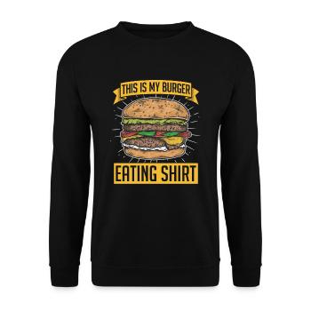 This is my burger, the clothes for hamburgers - Unisex Sweatshirt - black - Front - Alina (178cm) & Michal (187cm)