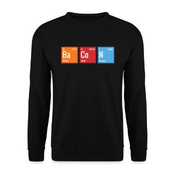 Speck Periodensystem Frühstück Speckliebhaber Flei - Unisex Pullover - Schwarz - Vorne - Alina (178cm) & Michal (187cm)