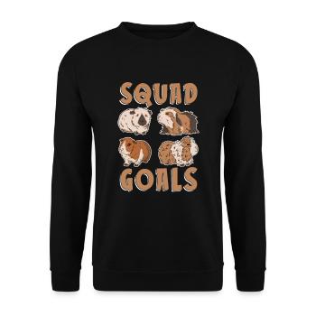 Squad Goals Guinea Pig Rodent Cavias Cavia - Unisex Sweatshirt - black - Front - Alina (178cm) & Michal (187cm)