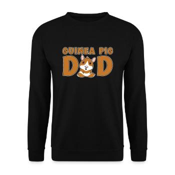 Meerschweinchen Papa Meerschweinchen Nagetier - Unisex Pullover - Schwarz - Vorne - Alina (178cm) & Michal (187cm)