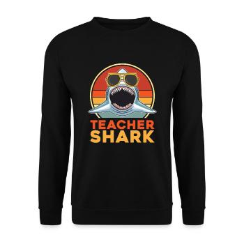 Enseignant requin pour les amoureux des requins et les enseignants - Sweat-shirt Unisexe - noir - Devant - Alina (178cm) & Michal (187cm)