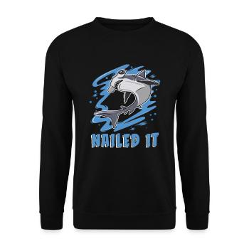 Cloué Il Requin Marteau Pour les amoureux des requins - Sweat-shirt Unisexe - noir - Devant - Alina (178cm) & Michal (187cm)