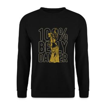 100% Belly Dancer For Belly Dancer - Unisex Sweatshirt - black - Front - Alina (178cm) & Michal (187cm)