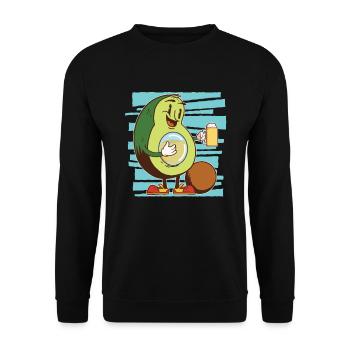 Avocado beer belly beer lovers avocado lovers - Unisex Sweatshirt - black - Front - Alina (178cm) & Michal (187cm)