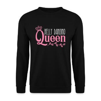 Belly Dance Queen For Belly Dancer - Unisex Sweatshirt - black - Front - Alina (178cm) & Michal (187cm)