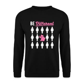 Be Different For Belly Dancer - Unisex Sweatshirt - black - Front - Alina (178cm) & Michal (187cm)
