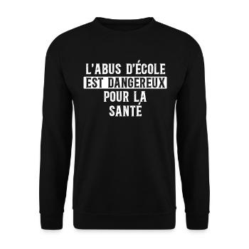 Blague Vacances Enseignants Maitres D'École - Sweat-shirt Unisexe - noir - Devant - Alina (178cm) & Michal (187cm)