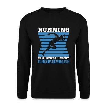 Laufen Ein Mentaler Sport Cross Country Runner Xc - Unisex Pullover - Schwarz - Vorne - Alina (178cm) & Michal (187cm)