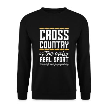 Land Run Real Sport Runner Trail Run - Sweat-shirt Unisexe - noir - Devant - Alina (178cm) & Michal (187cm)