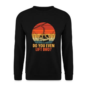 Trainierst Du Überhaupt? Für Snowboarder Und - Unisex Pullover - Schwarz - Vorne - Alina (178cm) & Michal (187cm)