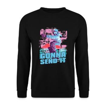 Werde Es Für Snowboarder Schicken - Unisex Pullover - Schwarz - Vorne - Alina (178cm) & Michal (187cm)