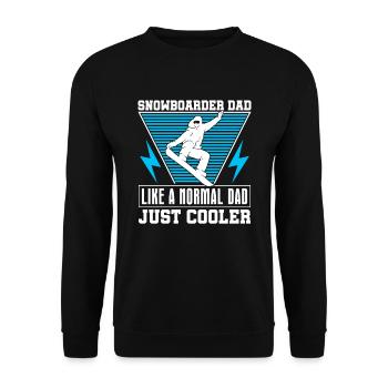 Snowboarder-vater Wie Ein Normaler Vater, Nur - Unisex Pullover - Schwarz - Vorne - Alina (178cm) & Michal (187cm)