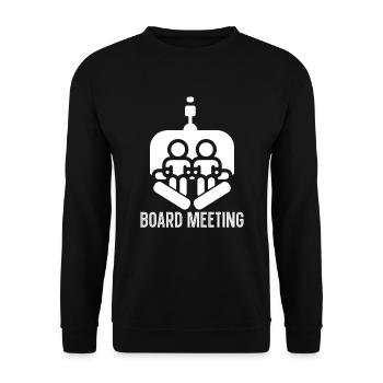 Board meeting for snowboarders - Unisex Sweatshirt - black - Front - Alina (178cm) & Michal (187cm)