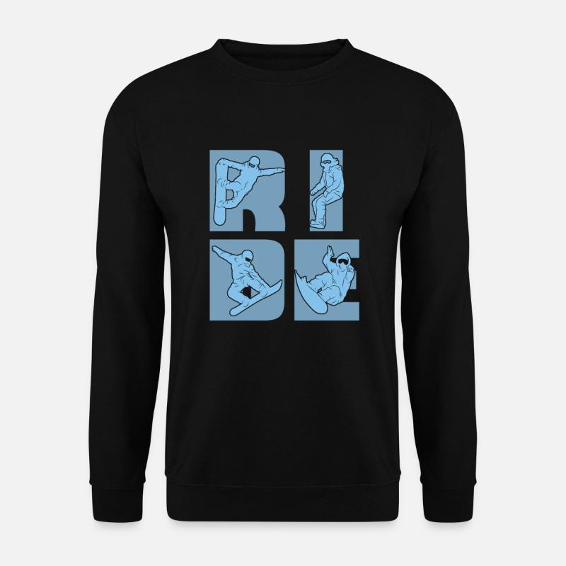Snowboardfahrt Für Snowboarder - Unisex Pullover - Schwarz