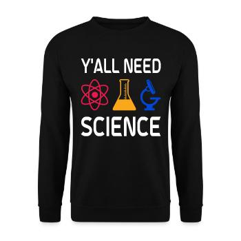 Scientist Physicist Chemist Teacher - Unisex Sweatshirt - black - Front - Alina (178cm) & Michal (187cm)