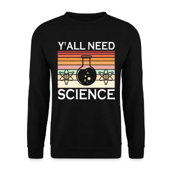 Scientist Physicist Chemist Teacher - Unisex Sweatshirt - black - Front - Alina (178cm) & Michal (187cm)