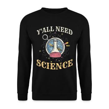 Scientist Physicist Chemist Teacher - Unisex Sweatshirt - black - Front - Alina (178cm) & Michal (187cm)