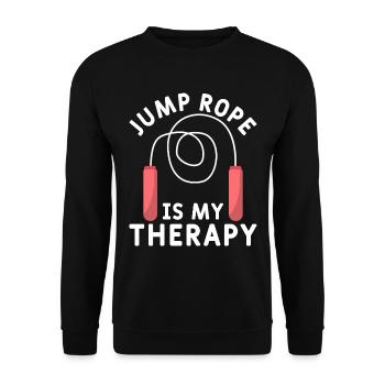 Rope jumping Skipping rope Rope jumping Skipping - Unisex Sweatshirt - black - Front - Alina (178cm) & Michal (187cm)